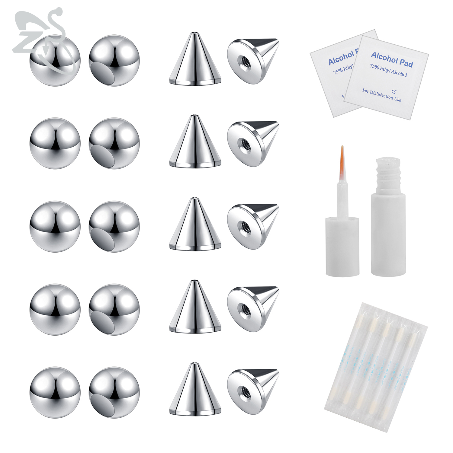 ZS 1 Set Fake Eyebrow Ring Men - Body Jewelry Labret review and price