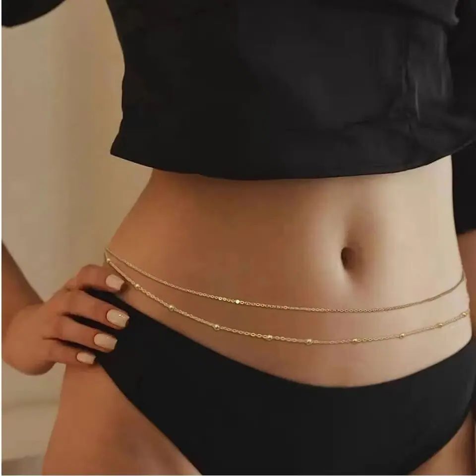 HipHop Double Layers Belly Cha - Body Jewelry For Women review and price