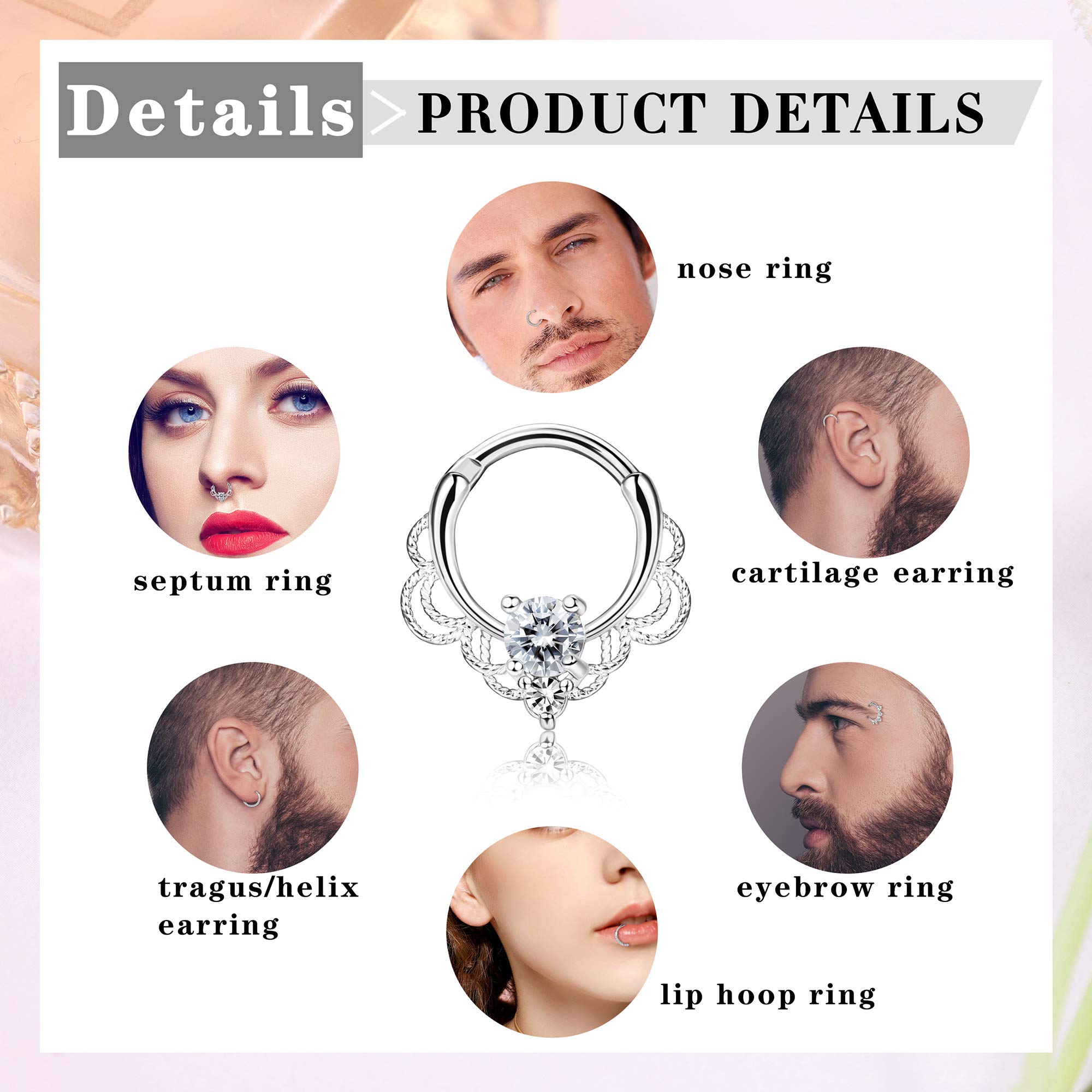 Drperfect 16G Septum Clicker R - Helix Cartilage Ring review and price