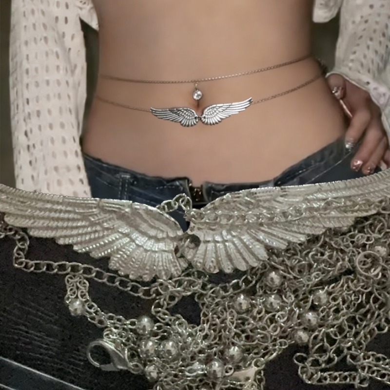 Double Layer Wings Angel Waist - Body Jewelry For Women review and price