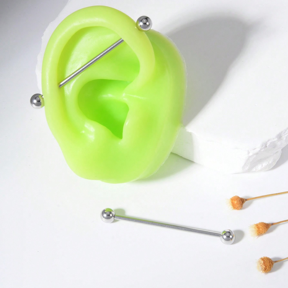 2PCS 14G Industrial Barbell Ca - Body Jewelry Industrial review and price