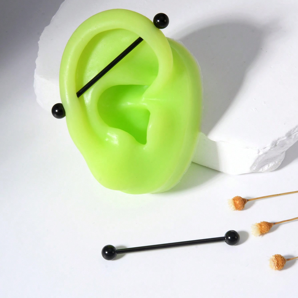 2PCS 14G Industrial Barbell Ca - Body Jewelry Industrial review and price
