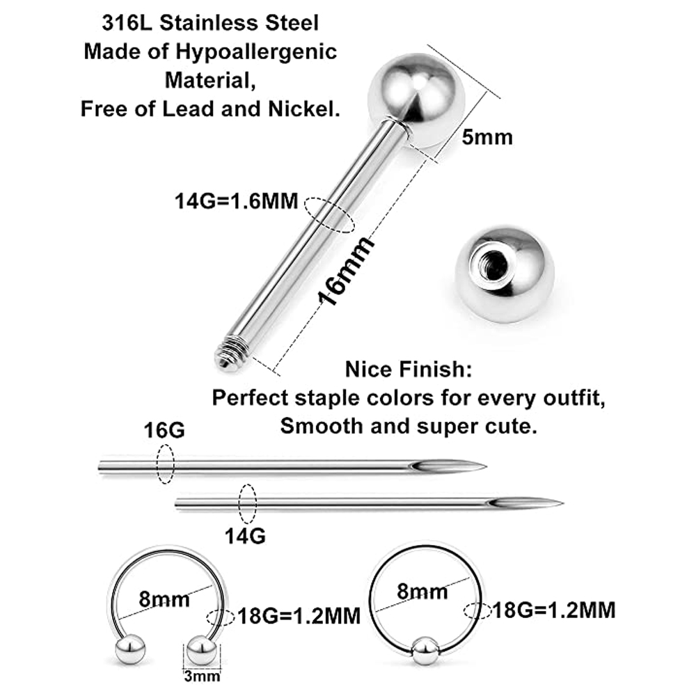 Piercing Kit Stainless Steel E - Body Jewelry Industrial review and price
