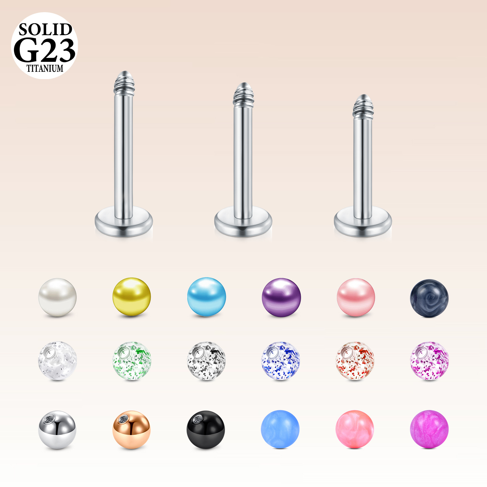 21pcs 16G TITANIUM ALLOY Threa - Body Jewelry Replacement Ball review and price