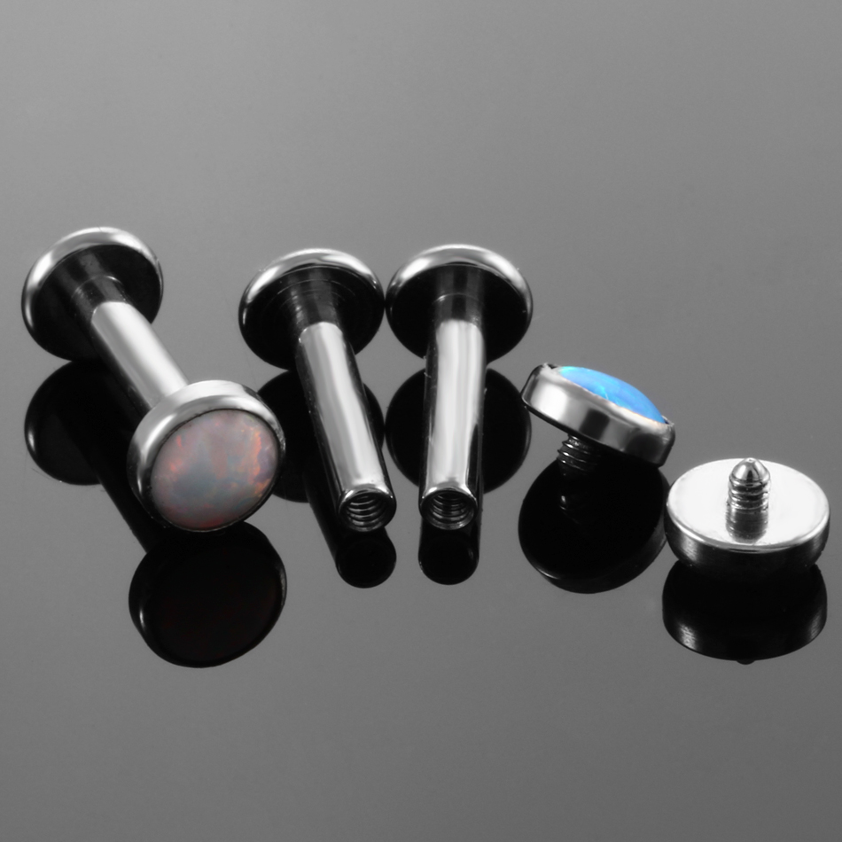 1PC Titanium Opal Labret Lip R - Helix Cartilage Ring review and price