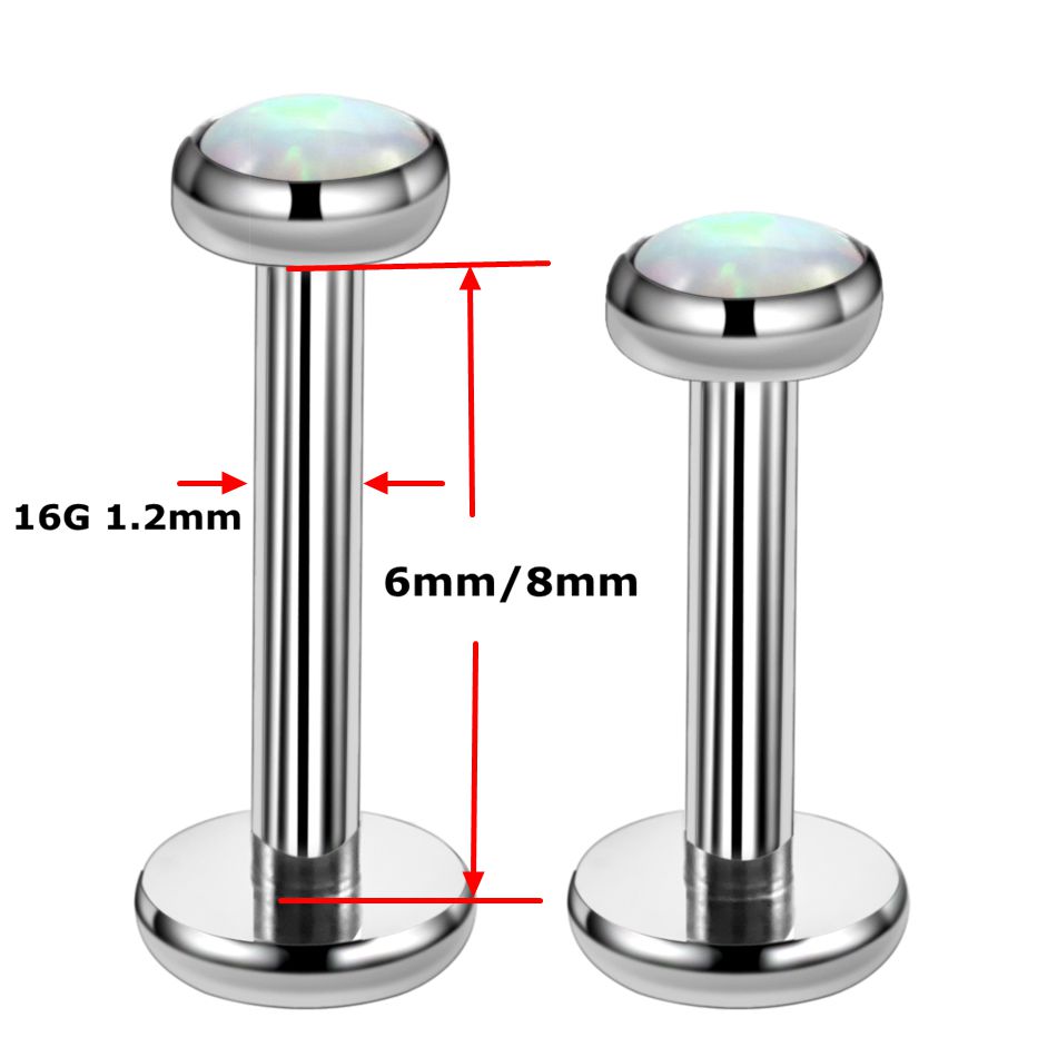 1PC Titanium Opal Labret Lip R - Helix Cartilage Ring review and price
