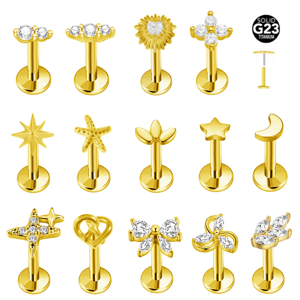 ASTM F136 G23 Titanium Heart-s - Body Jewelry Labret review and price